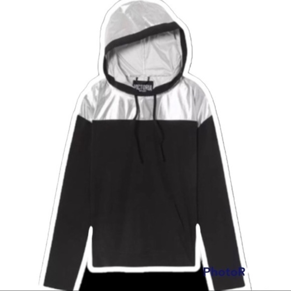 Victoria Secret Sport Silver Foil Hoodie